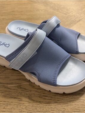 Ryka Women's Blue Brilliant Sport Slide Sandals Size 9.5